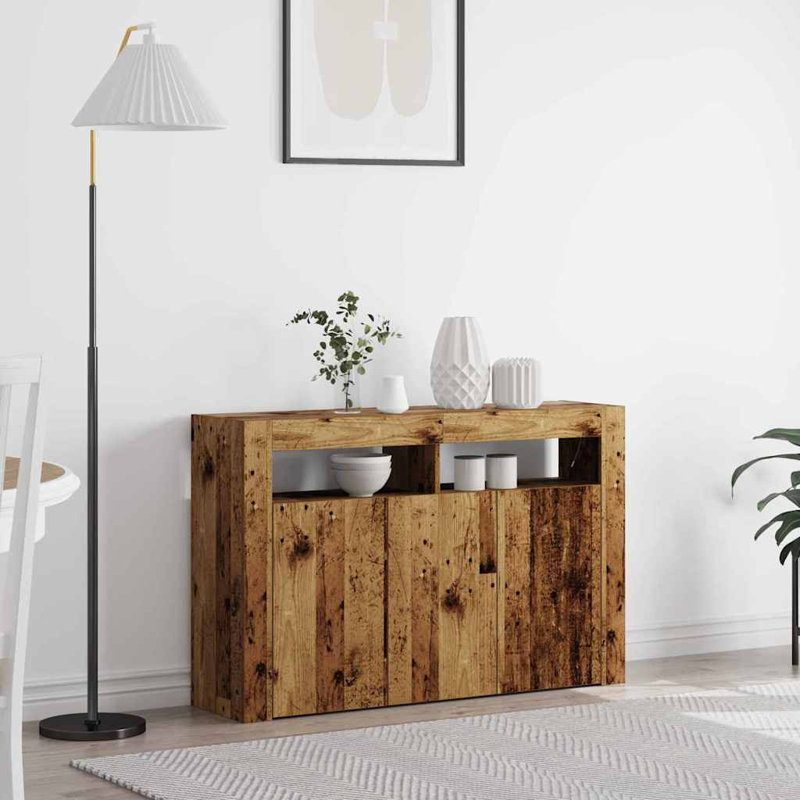 Sideboard 116 X 30 X 75 Cm Engineered Wood, Old Wood