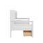 Lit de jour simple, support en lattes de bois, avec tablettes de chevet et deux tiroirs-459156991-459156961