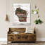 «Wisconsin Home Map» sur impression sur toile-39017294