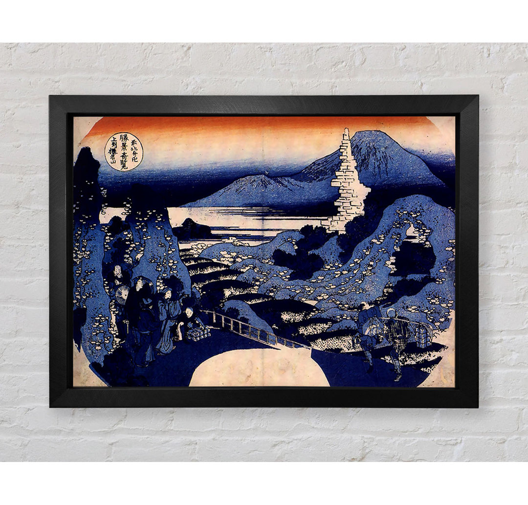 Gerahmtes Leinwandbild Mount Haruna von Hokusai