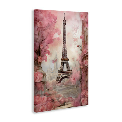 Toile fleurie Paris City View, design par Creative Studio