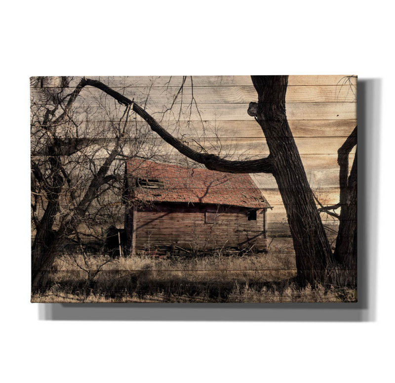 «Lost Farmstead On The Prairie 059» par Gordon Semmens, H 18 po x l 26 po x P 0,75 po