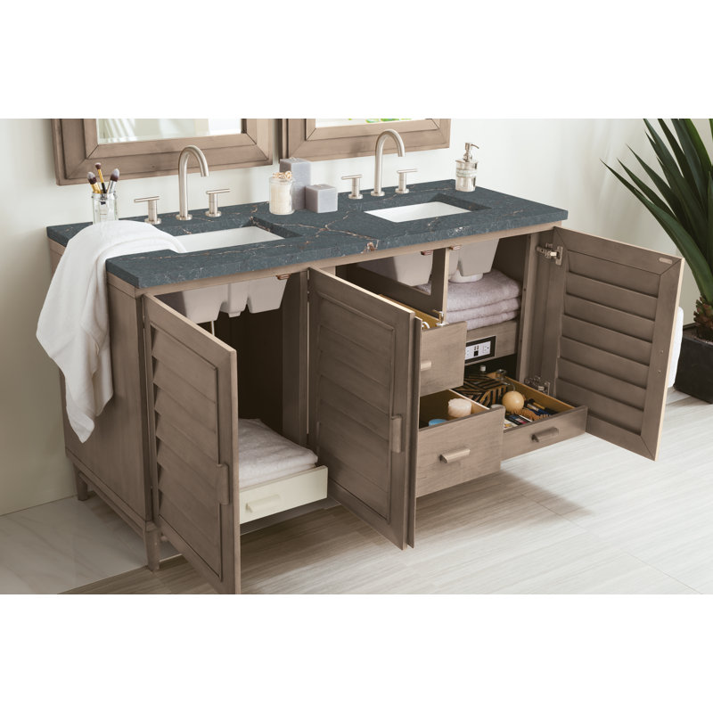 Broeder 60'' W Double Vanity, Parisien Bleu, Widespread
