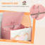 Boîte à jouets avec couvercle, organisateur de rangement de coffre à jouets pour chambre à coucher avec charnière de sécurité, mignon design animal, rose