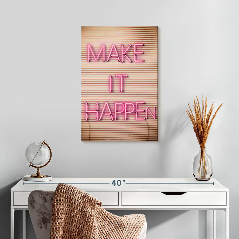 Enseigne néon Tergel Make It Happen, H 24 po x l 16 po