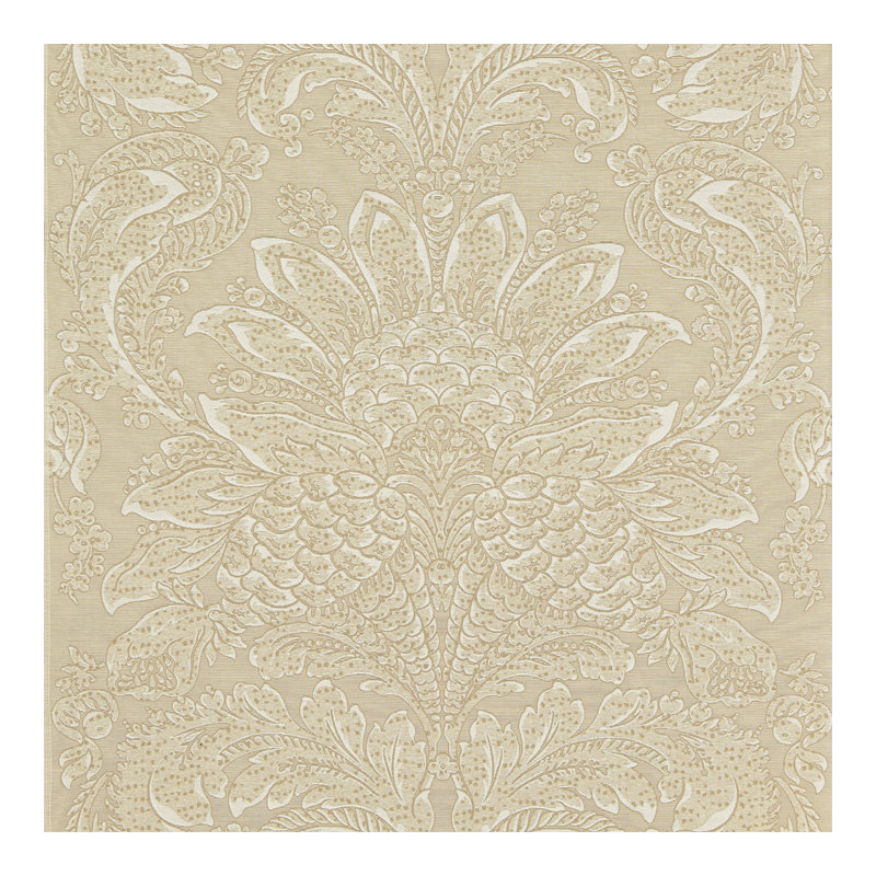 Jardin Carlotta Damask Fabric, Bisque