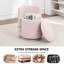 Fauteuil de coiffeuse avec rangement, fauteuil d'appoint pivotant à 360 ° avec dossier, tabouret de maquillage pour salon, chambre à coucher, sans assemblage, rose velours-157712025