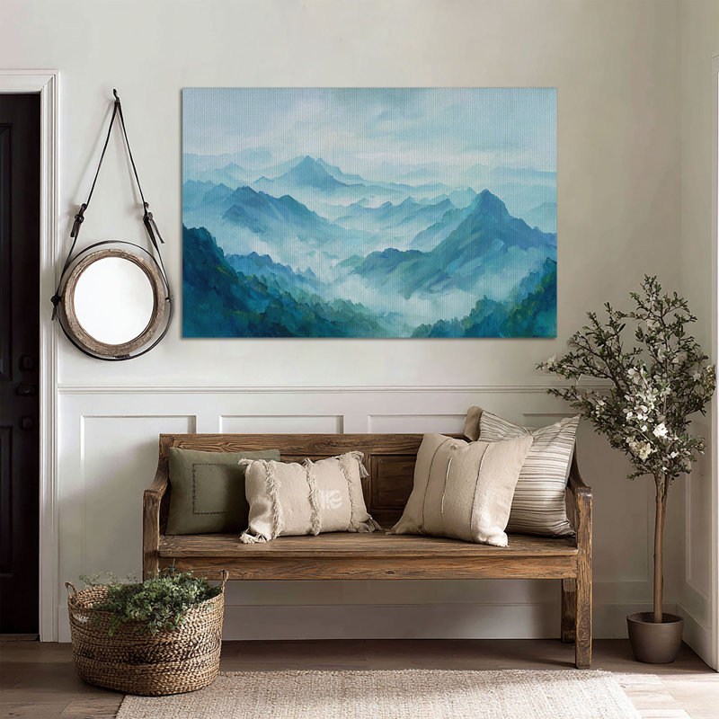 «Quiet Horizon», art mural sur toile grand format - Décoration de salon, de chambre à coucher ou de bureau, L 60 po x H 40 po