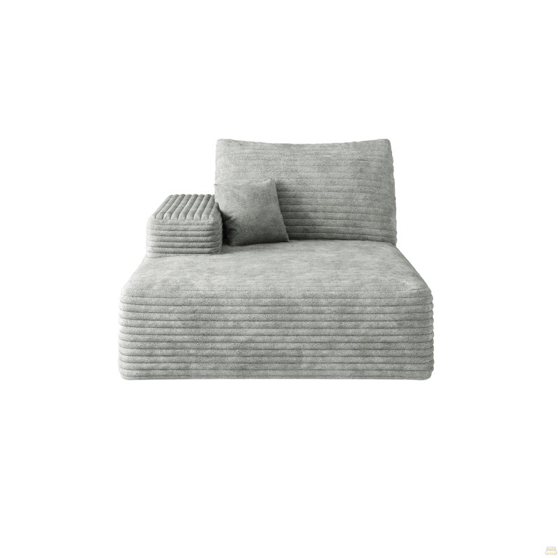 Canapé modulaire modulaire, Orienté à gauche (vu de face), Tissu gris