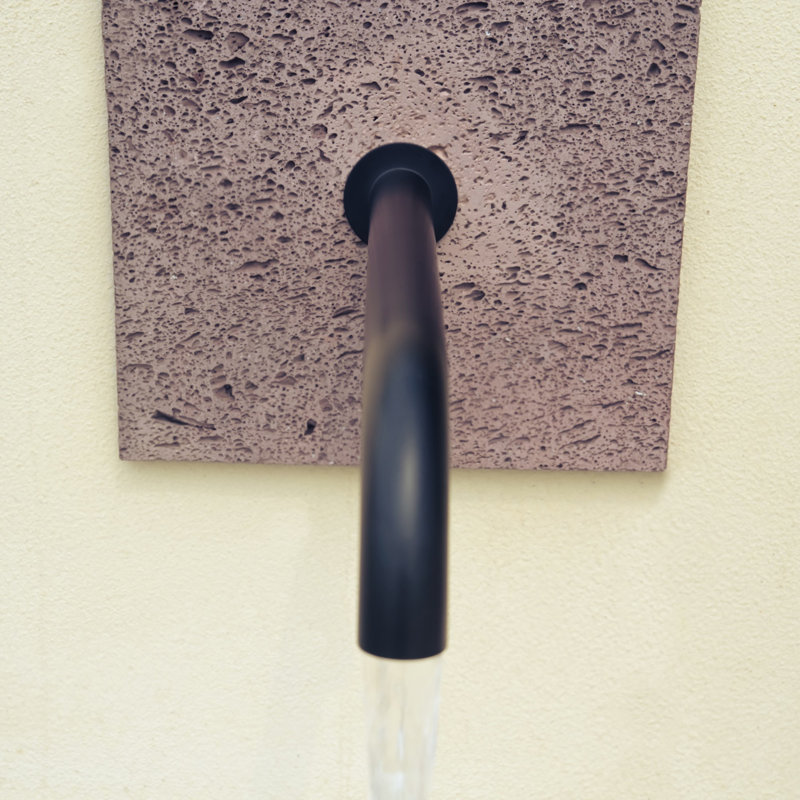 16'' Solid Brass Made Exquisite Handcrafted Waterfall Fishhook Spout for Landscape, Water Fountain Spout Scupper Luxury Decoration for Pools, Ponds, Water Walls