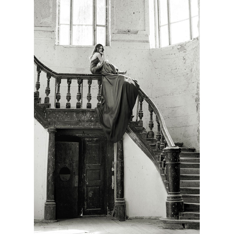 Unconventional Womenscape 6 (BW) by Julian Lauren - Wrapped Canvas Print, 100cm H x 70cm W x 4cm D