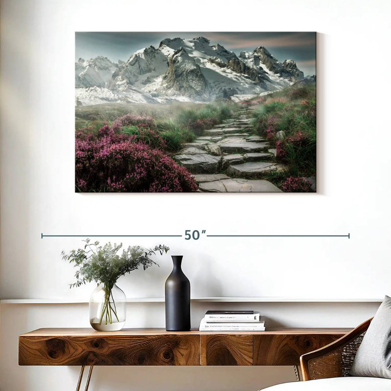 Alvord Scenic Snowy Mountain, H 26 po x l 39 po