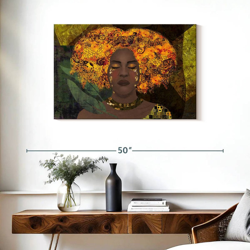 Leisha, femme noire qui pleure, H 24 po x l 36 po