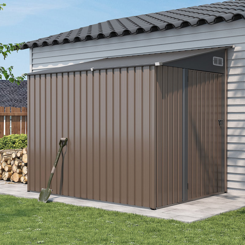 6' X 8' Metal  Lean To Storage Shed