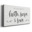 Faith, Hope, Love - Toile tendue avec châssis de qualité supérieure - prête à être accrochée-599883247