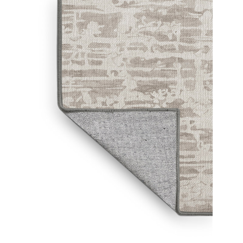 Machine Washable Gray Area Rug, Square 5'