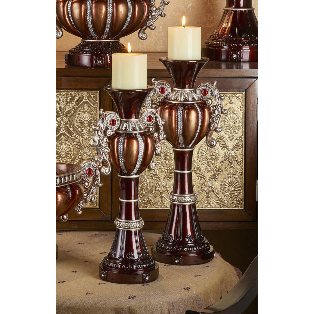 Stilwell 18'' H Plastic / Acrylic Tabletop Candlestick (Set of 2) Astoria Grand