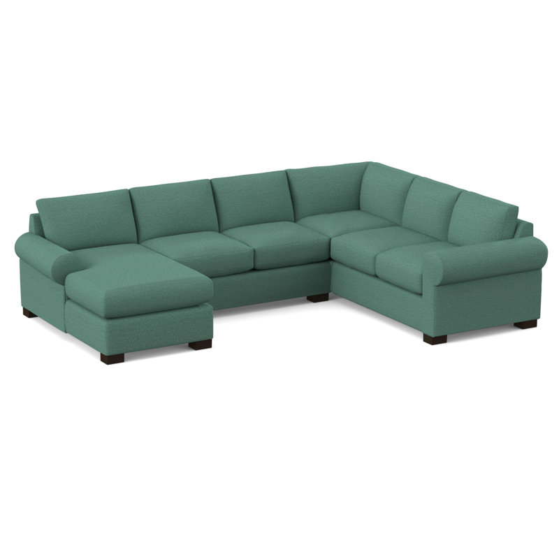 140" Wide Right Hand Facing Corner Sectional, Antic Lagoon