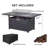 Rectangle Aluminum Propane Smokeless Fire Pit Table