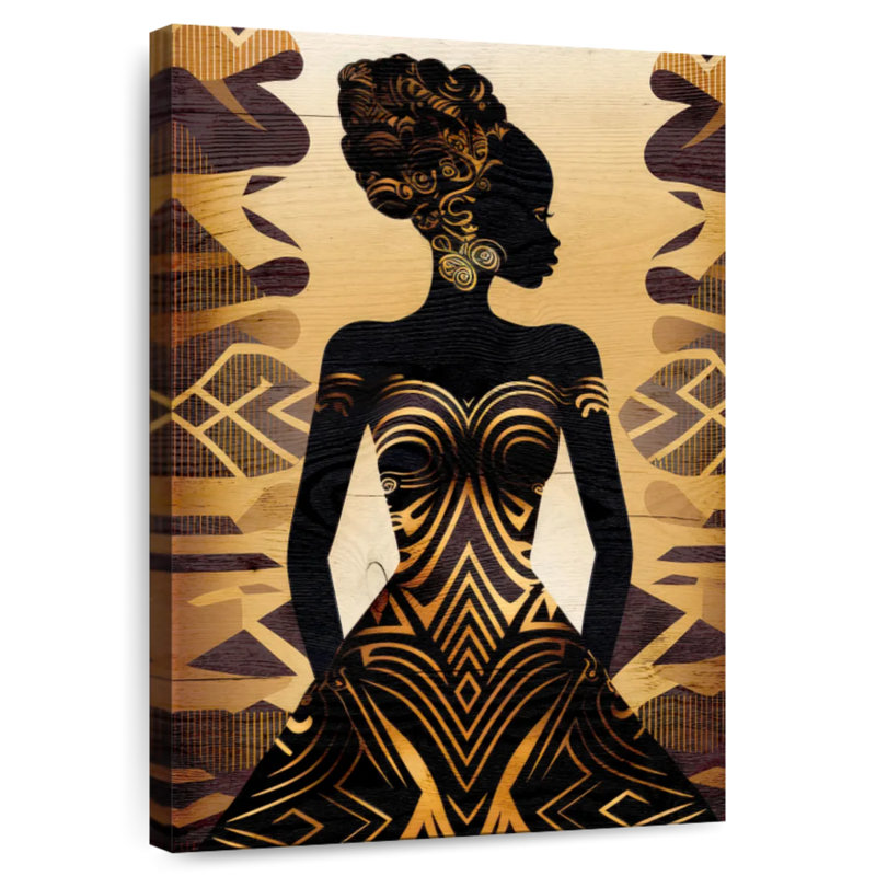 Shuttleworth African Tribal Silhouette, 51" H x 34" W
