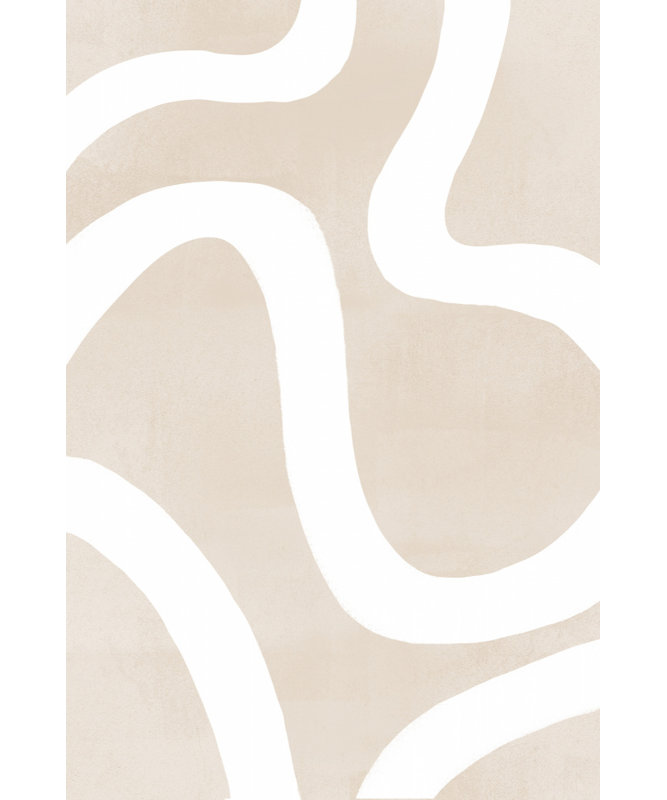 "Squiggly Abstract Art", art mural texturé encadré, Cadre noir, H 14 po x l 10 po