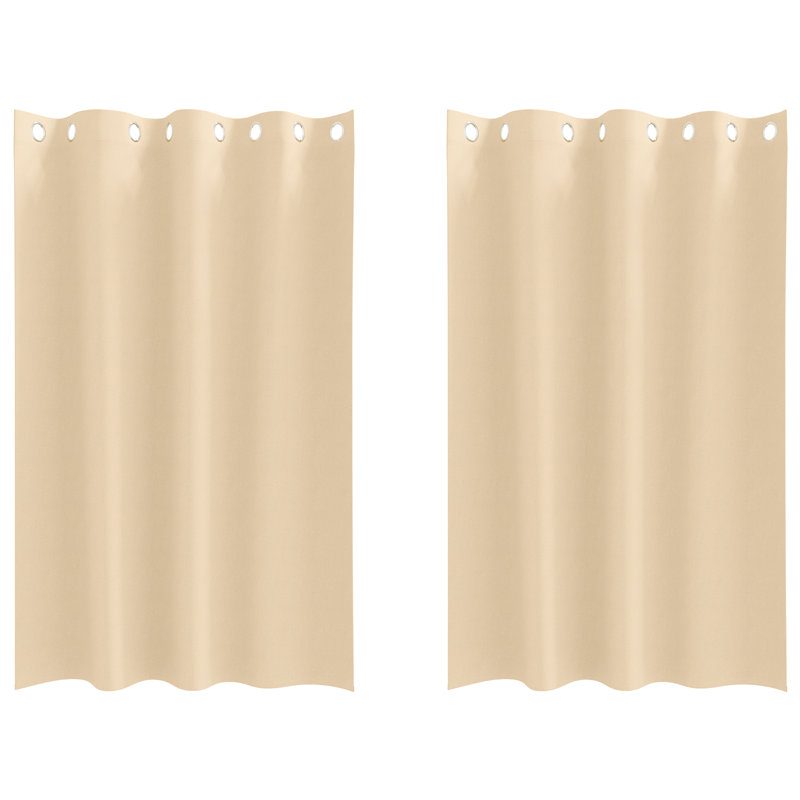 Tacorian Curtain Pair, 140cm Width x 175cm Drop, Cream