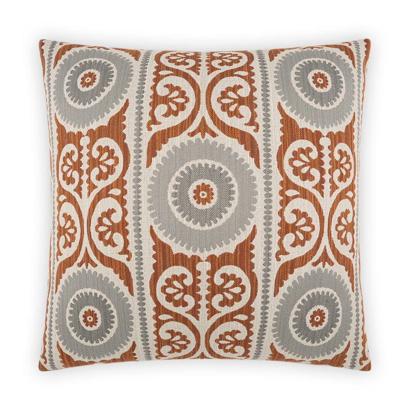 Selma Pillow Cover & Insert, Rust, Square 24"