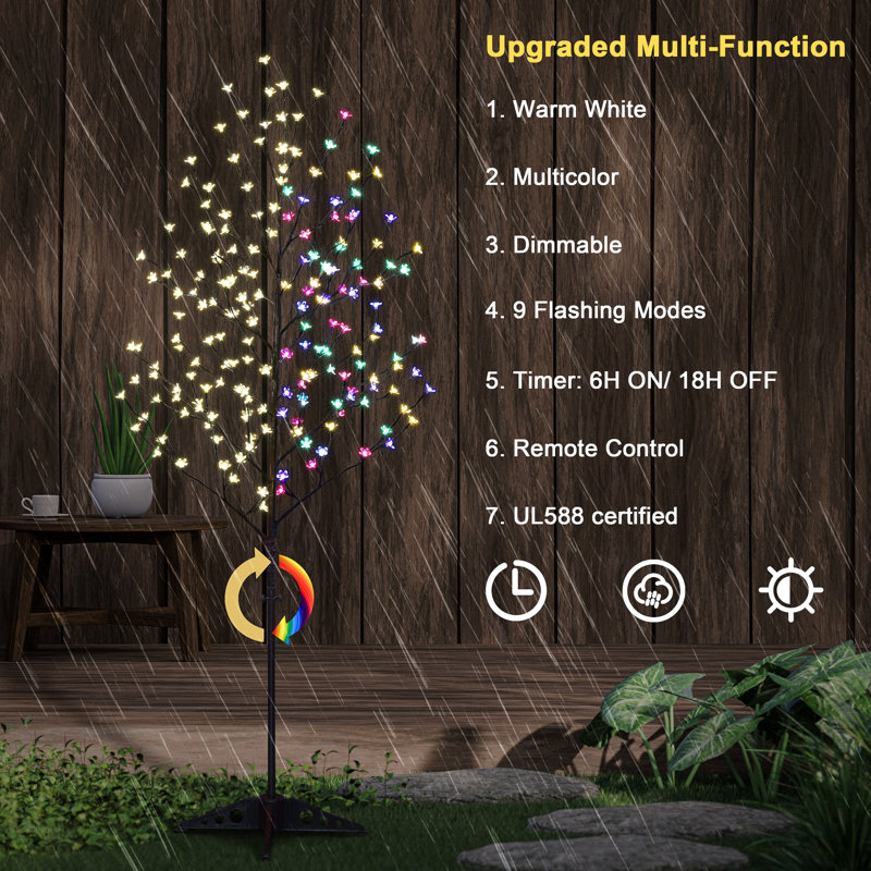 72'' Faux Cherry Blossom Tree in Freestanding