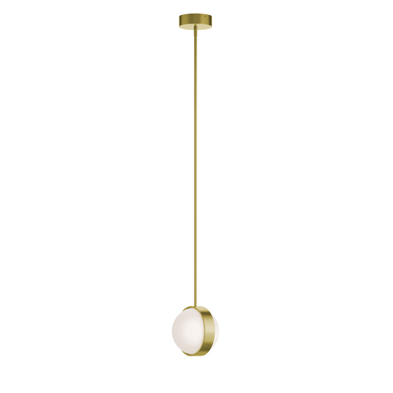Luminaire suspendu à DEL Janelda, Laiton clair antique, 9"