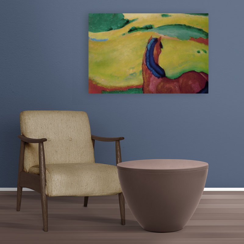 Horse In A Landscape, 1910 Contemporary Horse Architecture Landscape Wall Art Print, 60.96cm H x 91.44cm W