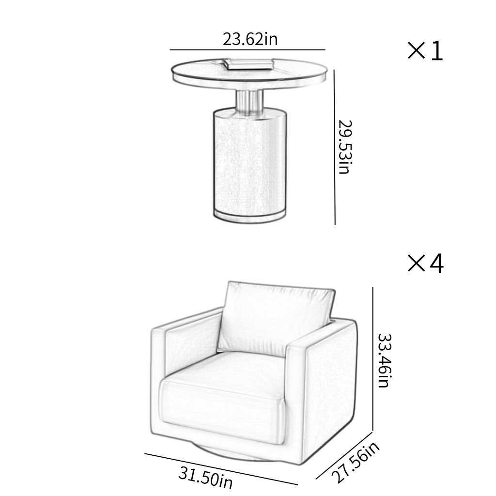 Everly Quinn Khasim 5 - Piece Faux Leather Living Room Set | Wayfair