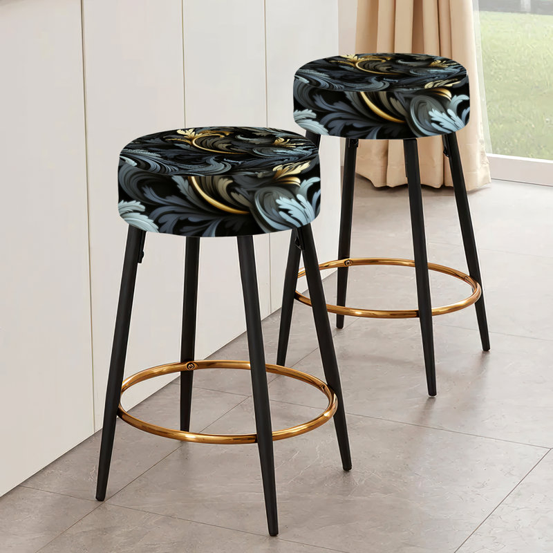 Ensemble de 2 tabourets de bar Hilburn - Paisley