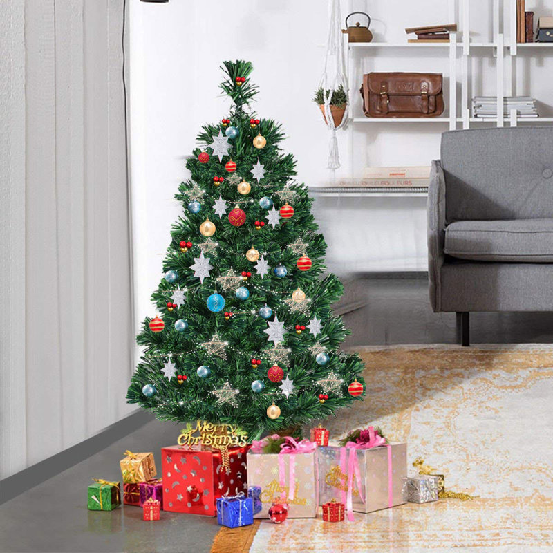 36' H Lighted Artificial Pine Christmas Tree
