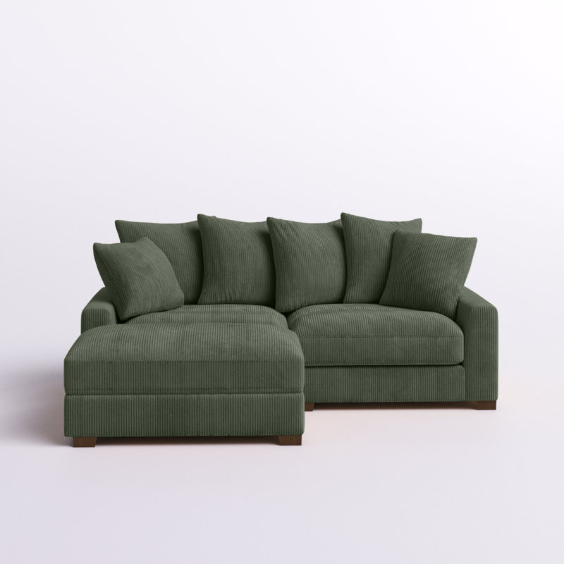 Arzelia 3-Piece Corduroy Sectional Sofa | Wayfair Canada