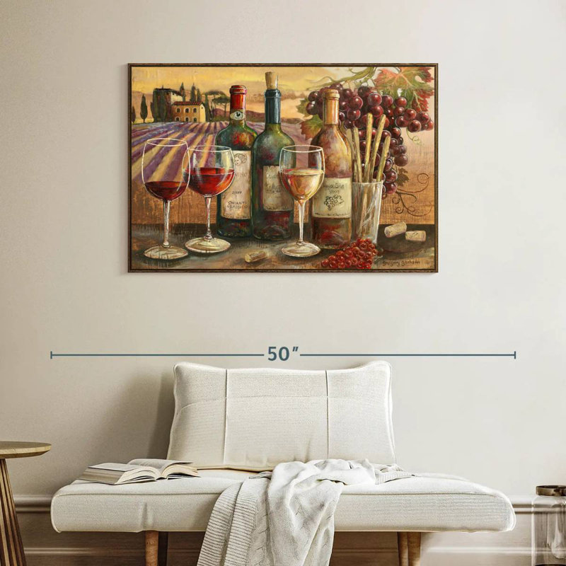 Vignes, Cadre flottant noyer, 40 po x 27 po