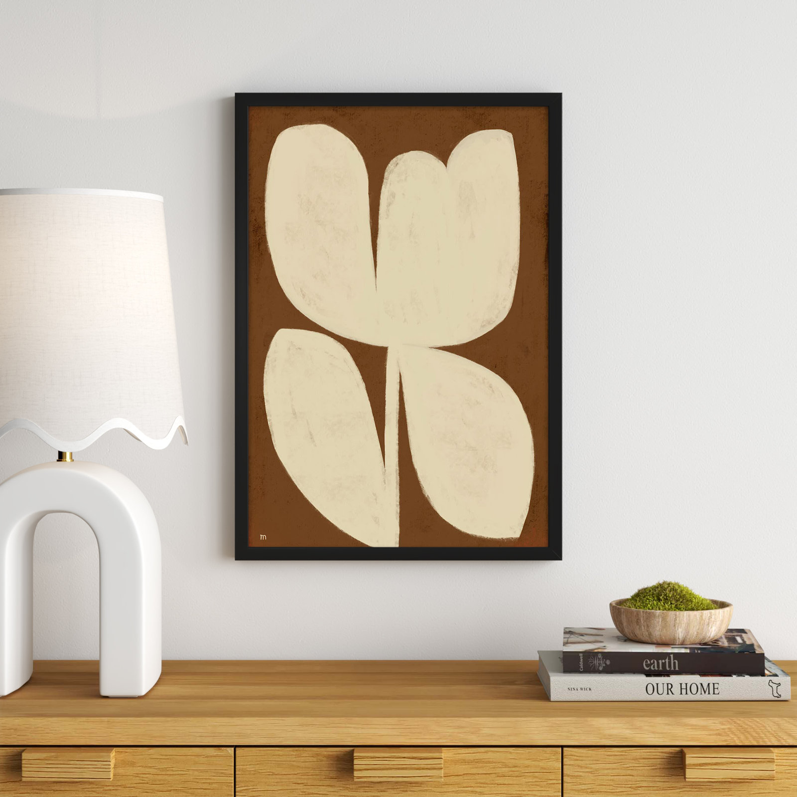 Flower 1 Print, Black Framed, 25" H x 17.5" W