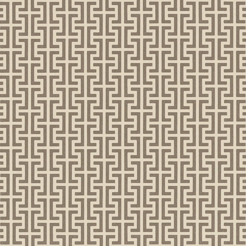 Papier peint Schumacher x Veere Grenney Temple, Brun Berber