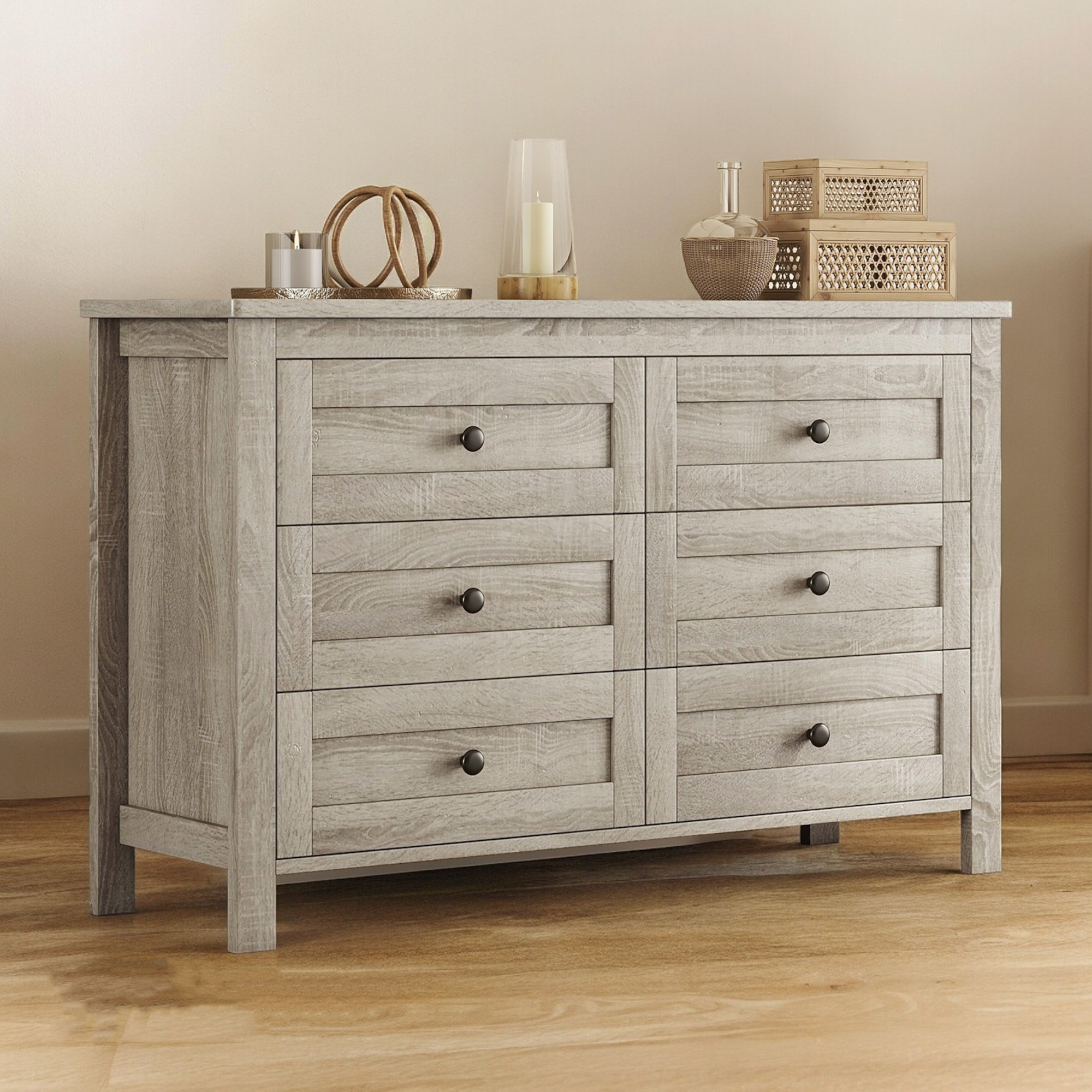 Gracie Oaks 6-Drawer Double Dresser - Wayfair Canada