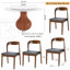 Ensemble de salle à manger rond Ikerne Kitchen avec plateau tournant et 4 chaises-1667105473