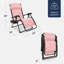  Très grand fauteuil rembourré pliant d'extérieur avec plateau latéral - rose bonbon-297969462