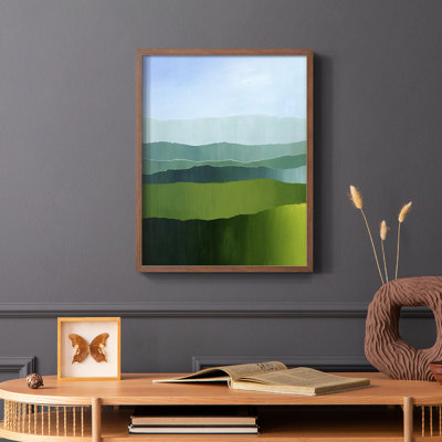 Blue Ridge Fade I, reproduction encadrée - bois massif