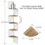 Hayner 5 Tier Rustic Wood Floating Shelves-1207777663