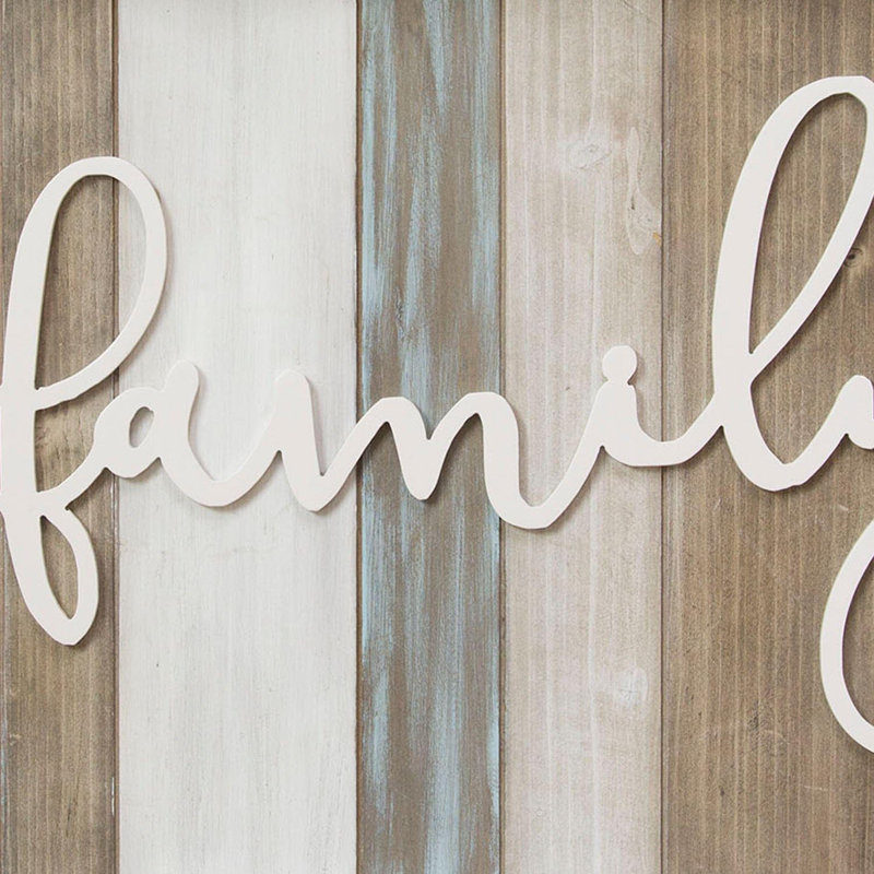 Décoration murale en bois rustique « Family »