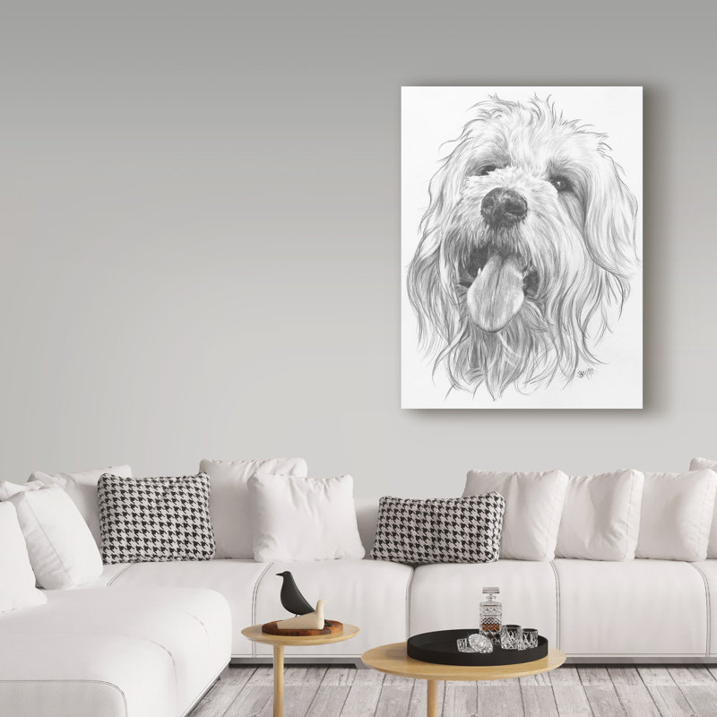 Adelphi Goldendoodle - impression sur toile tendue, H 47 po x l 35 po x P 2 po