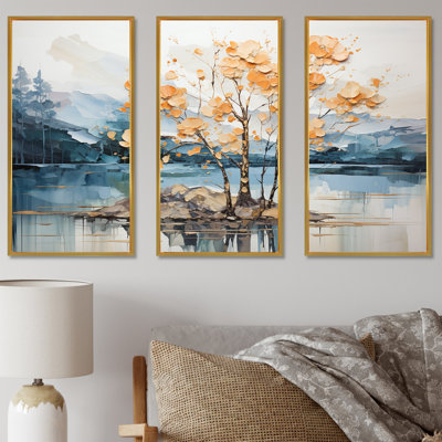 «Gilded Beauty Maple Tree», ensemble d'art sur toile érable