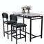 Ensemble de table de cuisine, table de salle à manger et chaises pour 2 personnes, ensemble de table de salle à manger 3 pièces avec 2 chaises rembourrées Rieble, ensemble de table de salle à manger de bar pour petits espaces, appartement, petit-déjeuner, pub-2084166275