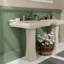 Lavabo de salle de bain rectangulaire en porcelaine vitreuse avec trop-plein Apex-99407254-96123225