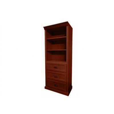 Bibliothèque en bois massif avec rangement Coastal