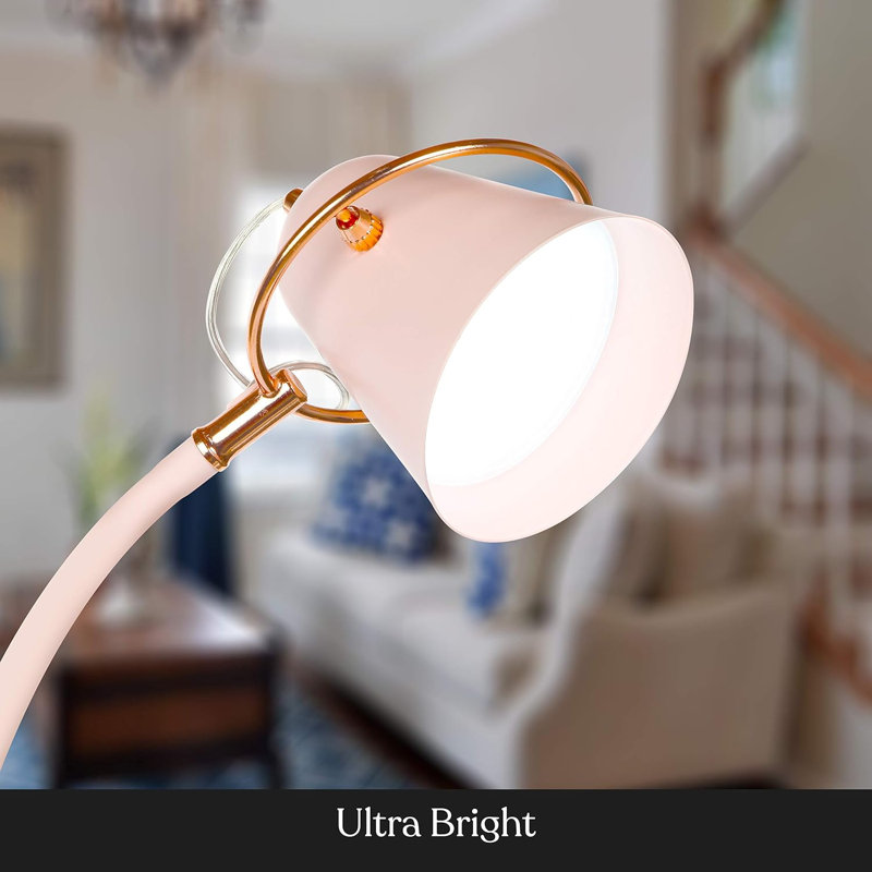 Led Floor Lamp - Flexible Dimmable Standing Task Light For Reading, Crafting, And Studying - Sturdy Design With Touch Control And Adjustable Gooseneck