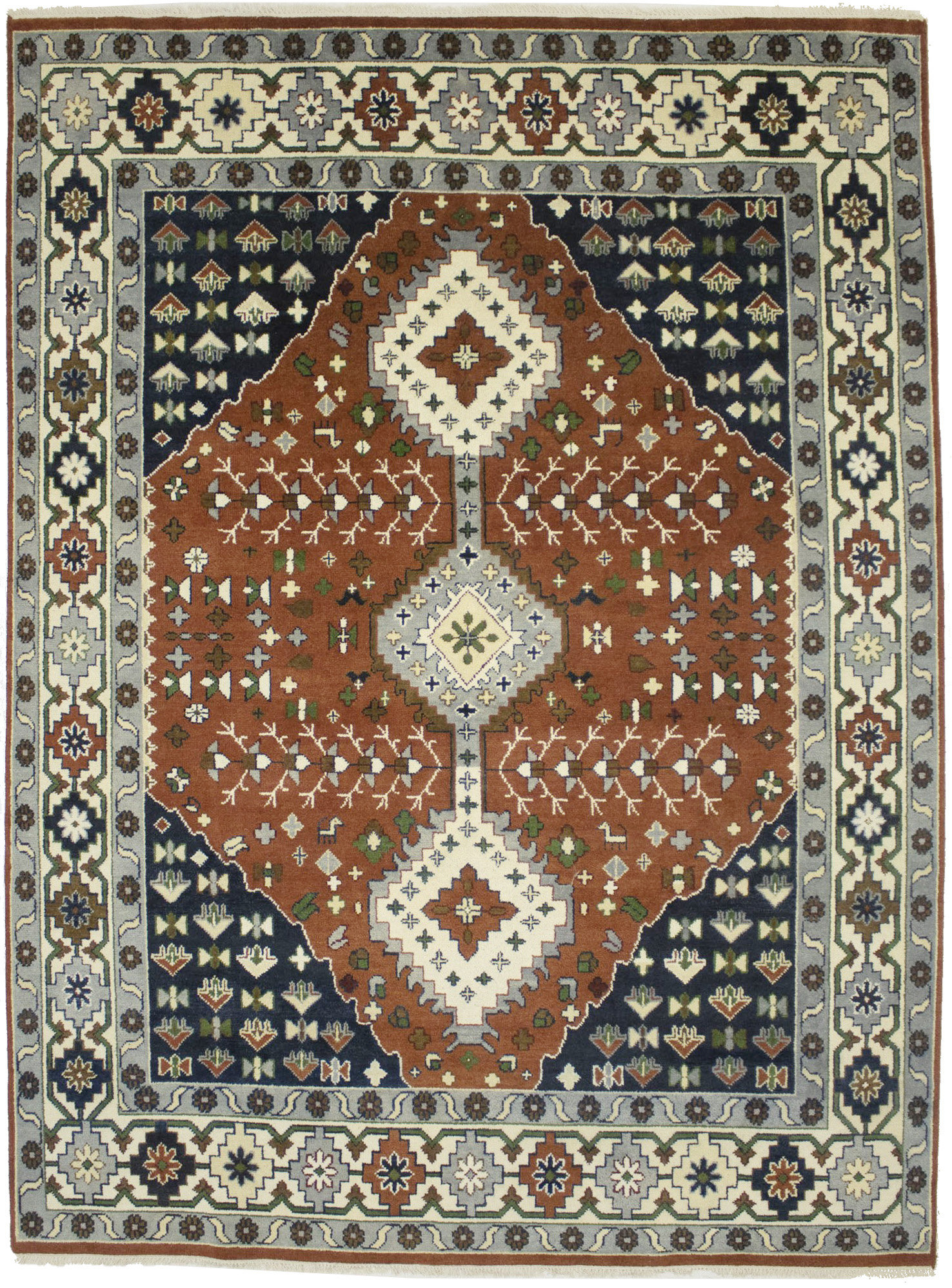 Canora Grey Rust Tribal 9X12 Oriental Area Rug | Wayfair